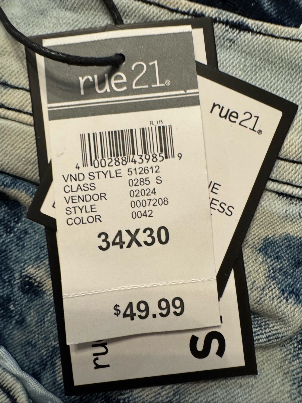 Rue21 Blue Artistic Denim with Graphic Accents - Picture 12 of 12